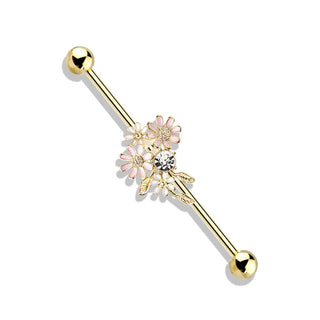 Barbell Industrial Fiori in zircone