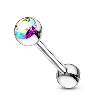 Barbell Sfera con zircone
