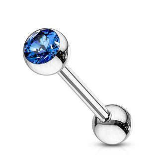 Barbell Sfera con zircone