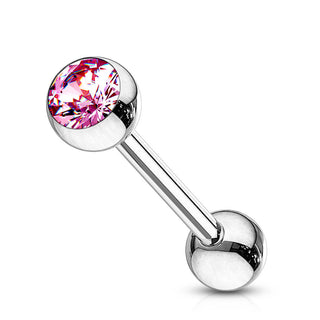 Barbell Sfera con zircone