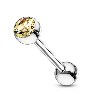 Barbell Sfera con zircone