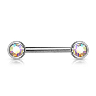 Piercing Capezzolo Zircone a rotondo