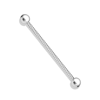 Barbell Industrial Sfere Argento e Corda