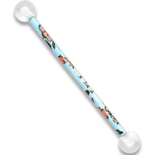 Barbell Industrial Sfera in acrilico con motivo floreale