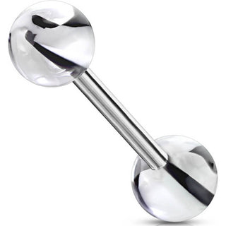 Barbell Sfera con motivo in marmo acrilico