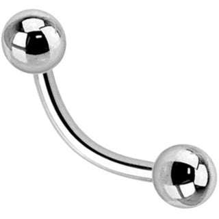 Barbell Curvo Sfera d´argento