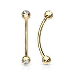 Barbell Curvo Sfera con zircone