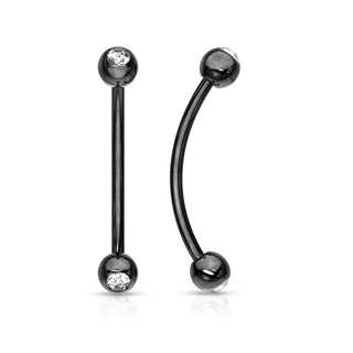 Barbell Curvo Sfera con zircone