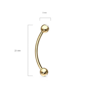 Barbell Curvo Sfera con zircone