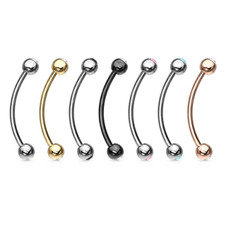 Barbell Curvo Sfera con zircone