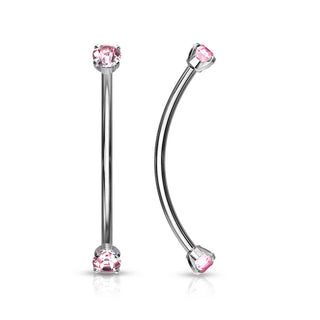Barbell Curvo Zircone