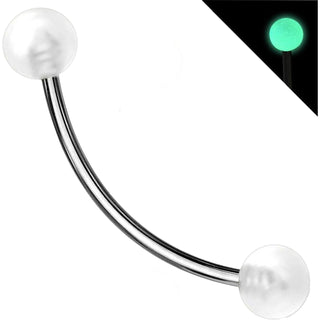 Barbell Curvo Sfera che brilla al buio