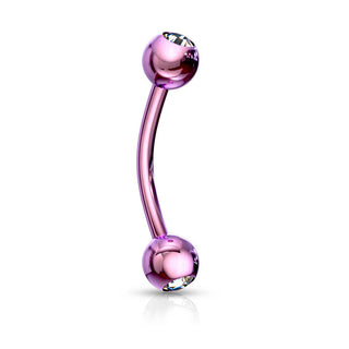 Piercing Sopracciglio Sfera con zircone