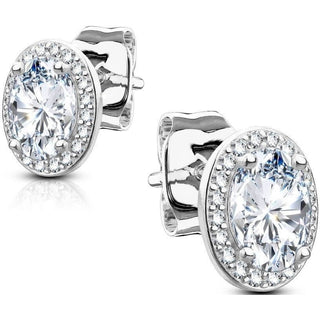 Argento 925 Zircone ovale