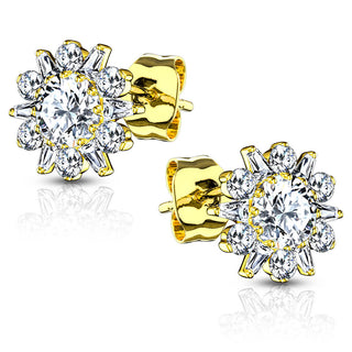 Argento 925 Fiore di zirconi