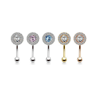 Piercing Sopracciglio Rotondo di zirconi