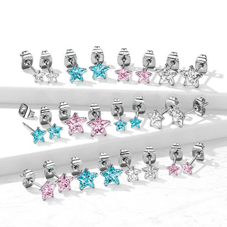 Argento 925 Argento con zircone a stella
