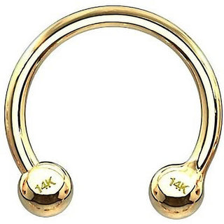 Oro 14 kt Ferro di Cavallo Sfere