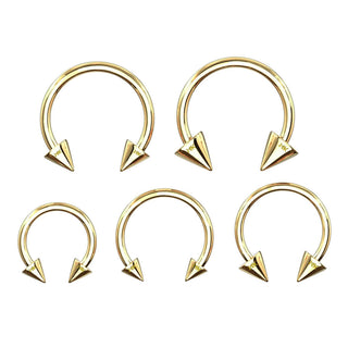 Oro 14 kt Ferro di Cavallo Punta di lancia