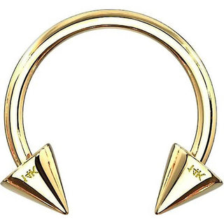 Oro 14 kt Ferro di Cavallo Punta di lancia