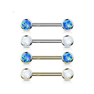 Oro 14 kt Piercing Capezzolo Zircone rotondo  Push-In