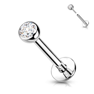 Oro 14 kt Labret Sfera  Push-In