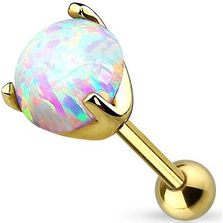 Oro 14 kt Barbell Opale