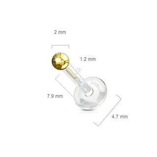Oro 14 kt Labret Sfera