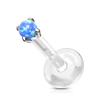 Oro 14 kt Labret Opale rotonda