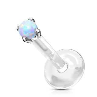 Oro 14 kt Labret Opale rotonda