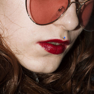 Oro 14 kt Labret Opale rotonda