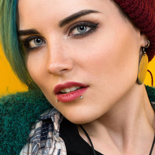 Oro 14 kt Labret Zircone