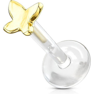 Oro 14 kt Labret Farfalla
