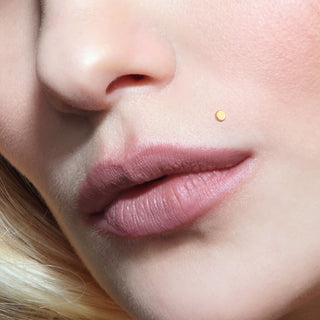 Oro 14 kt Labret Tondo piatto