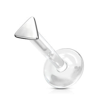 Oro 14 kt Labret Triangolo piatto