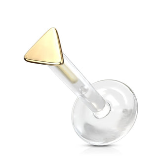 Oro 14 kt Labret Triangolo piatto