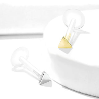 Oro 14 kt Labret Triangolo piatto