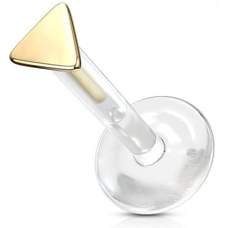 Oro 14 kt Labret Triangolo piatto