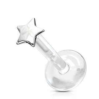 Oro 14 kt Labret Stella piatta