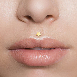 Oro 14 kt Labret Stella piatta