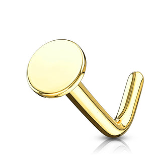 Oro 14 kt Nasale a L Tondo piatto