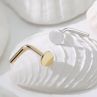Oro 14 kt Nasale a L Tondo piatto