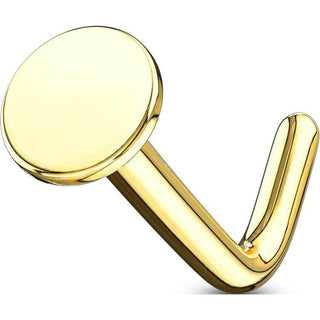 Oro 14 kt Nasale a L Tondo piatto