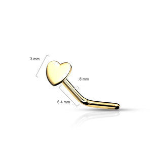 Oro 14 kt Nasale a L Cuore