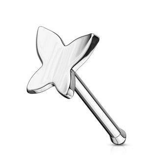 Oro 14 kt Stud Nasale Farfalla