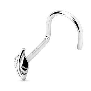 Oro 14 kt Screw Nasale Foglia