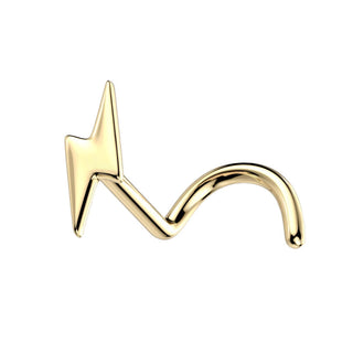 Oro 14 kt Screw Nasale Saetta