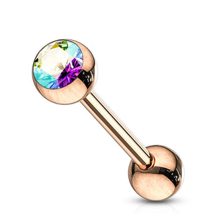 Barbell Lingua Sfera Zircone