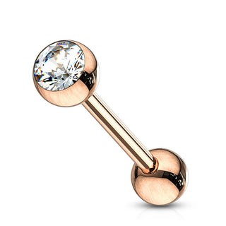 Barbell Lingua Sfera Zircone