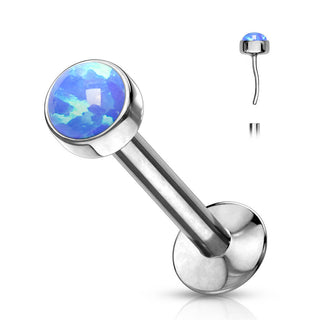 Labret Opale con incastonatura a coppa d´argento Push-In